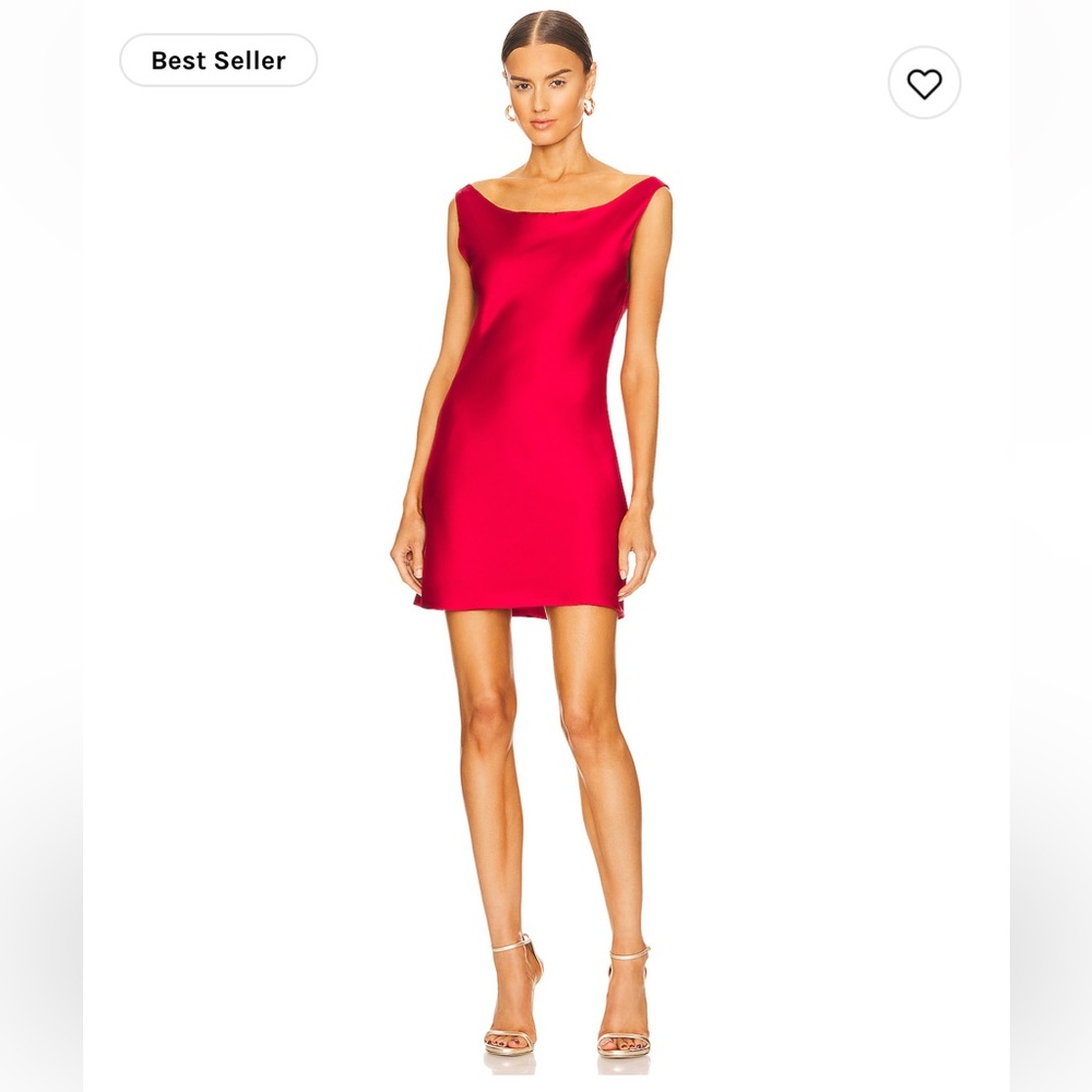 Norma Kamali Maria red mini dress